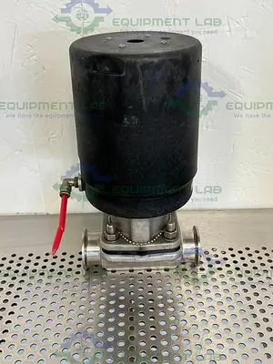 USED ITT PURE-FLO AP1509  STAINLESS STEEL DIAPHRAGM VALVE W/ 1 1/2" SANITARY FIT