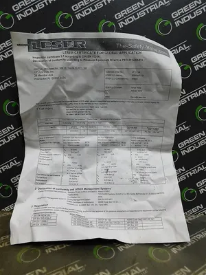 Leser 4394.2892 Compact Performance Safety Valve NPT 1/2" Flow Area 78.5 mm² New