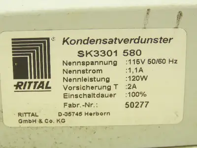 Rittal SK3301 580 Electronic Condensate Evaporator 115V AC Air Conditioner Drain