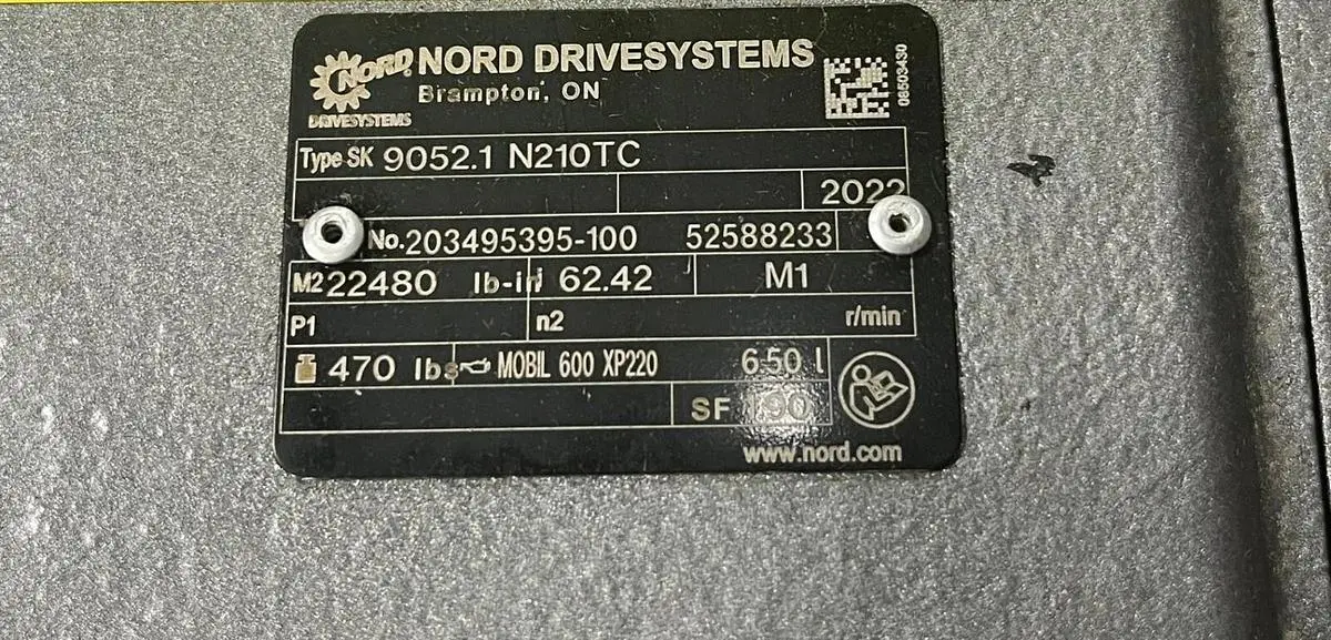 NORD DRIVESYSTEMS SK 9052.1 N210TC GEAR UNIT SK9052.1/N210TC  NEW 2022