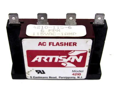 NEW ARTISAN 4210-115-66FPM AC FLASHER 115VAC 1AMP 421011566FPM