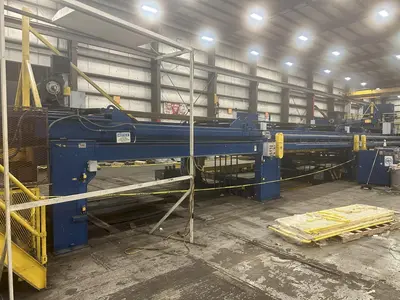 400 TON FUKUI BLANKING PRESS. 72" X .128" X 70,000 LB SERVO FEEDLINE STOCK #  0956723