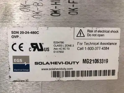 SOLA HD SDN 20-24-480C Compact Switching Power Supply din rail 24VDC