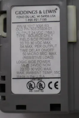 GIDDINGS & LEWIS DANAHER MOTION M.1017.3095 R3 / M10173095 R3 MODULE #6007