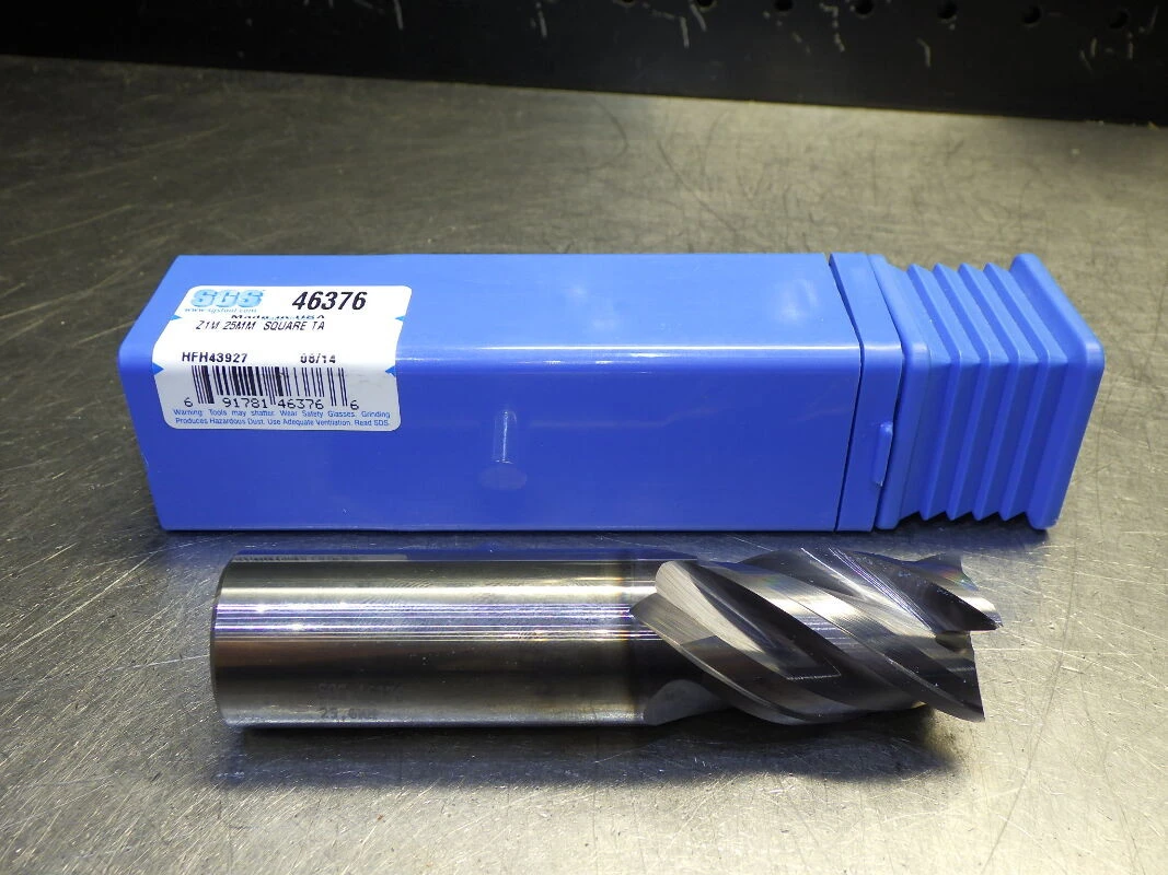 Kyocera / SGS 25mm 4 Flute Carbide Sq Endmill 25mm Shank 46376 (LOC114)