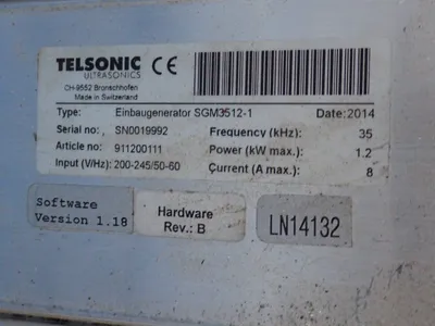 Used TELESONIC ULTRASONICS SGM3512 Ultrasonic Generators Ohio US | HGR 24 #801945