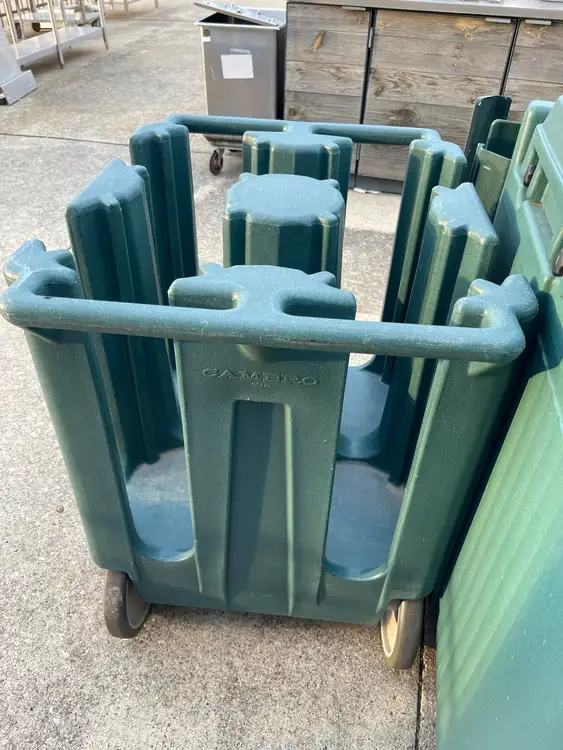 Used Cambro Used Cambro DC825110 23" Dish Dolly Cart - 240 8.25" Plates - SS393 Restaurant Equipment (Miscellaneous) Illinois US | Falcon Restaurant Supply #1373754