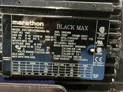 Used MARATHON ELECTRIC XVH145THTN6046BA 6M A.C. Motors Ohio US | HGR 24 #1406138