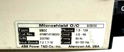 NEW ABB 474M14106000 OVERCURRENT RELAY MS0C