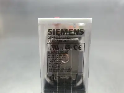 USED Siemens 3TX7112-1LF13 120VAC Relay w/Idec SR2P-06 Relay Base