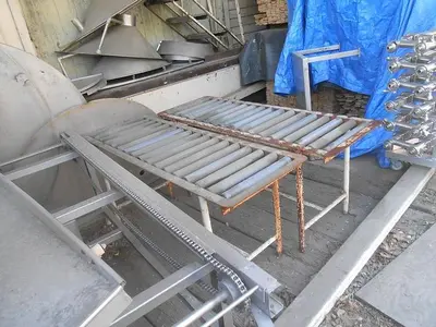 Conveyor, Roller, 18" x 5', C/st Frame, 2" Rollers (2) #S742271