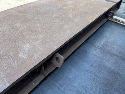 150" X 50" x 13.5"  HEAVY DUTY STEEL LAYOUT TABLE: STOCK #16818