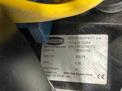 Used 2018 SCHMALZ VM-BASIC-90-CON Vacuum Lifts, Sheet Metal Lifters Florida US | MachineryMax #1423771