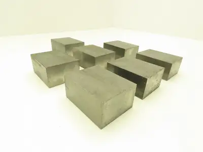 1018 Cold Rolled Steel Flat Bar Stock 1-1/4"x 2"x 2-1/2"L  Lot of 7 Blocks