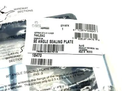 New | in-Stock Hoffman 90-Degree Angle Sealing Plate 4" x 4" Misc Electrical & Power Parts Michigan US | Maverick Industrial Sales #1398082