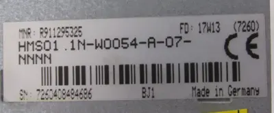 REFURBISHED REXROTH HMS01.1N-W0054-A-07-NNNN SERVO DRIVE R911328605