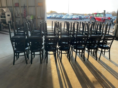Used LOT OF (43) MODESTO METAL CHAIRS WITH PADDED SEATS Restaurant Front of House Furnishings Michigan US | Miedema Asset Management Group #1761572