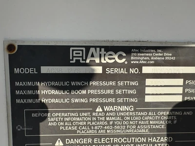 Used 2010 ALTEC AC38-127S Truck-Mounted Cranes Tennessee US | Moore Equipment #1517217
