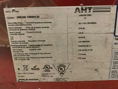 130-0041 AHT Rio S100 Sliding Top Freezer Case