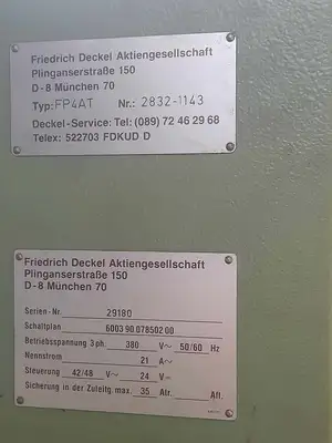USED 1989 DECKEL FP4-AT