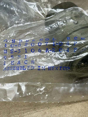 (5) Amphenol 97-3106a-16-10p Male 4 Pin Military Threaded Connectors New In Bags