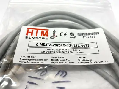 NEW HTM SENSORS CONNECTING CABLE M8 3 WIRE