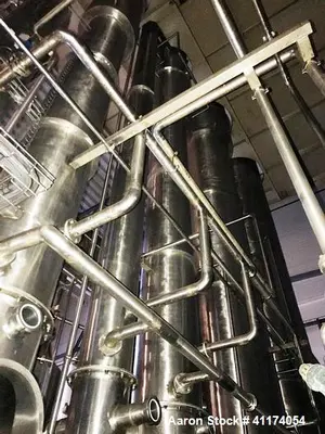 Used ANHYDRO Falling Film Vacuum Evaporator – 6,500 kg/h | MVR x2 | 5 Calendria | CIP