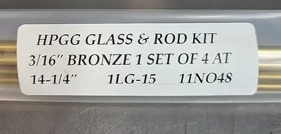 HPGG Glass And Rod Kit 3/16in Bronze 1 Set Of 4 11NO48 Loc6D13