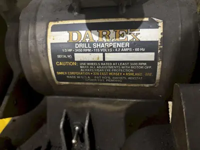 1/3 HP DAREX DOUBLE END PRECISION DRILL SHARPENER POINTER GRINDER 110V: YOBRO #23851
