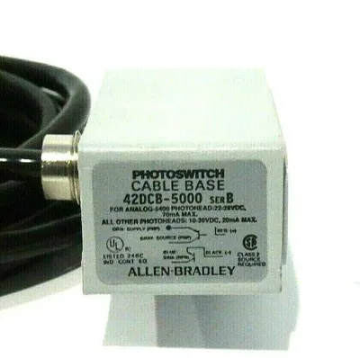 NEW ALLEN BRADLEY 42DCB-5000 PHOTOSWITCH CABLE BASE SER.B 42DCB5000