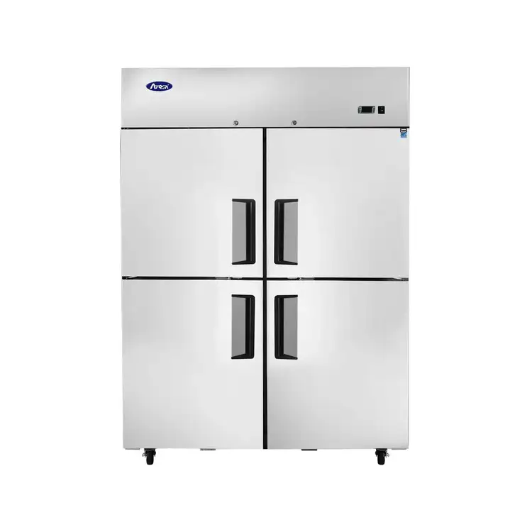 New | in-Stock Atosa New Atosa MBF8011GR Top Mount 2-Section Divided Door Reach-In Refrigerator Refrigerators Illinois US | Falcon Restaurant Supply #1375482