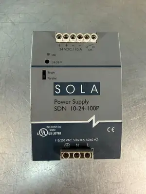 Sola SDN-10-24-100P Power Supply Mod. 115/230Vac 5.0/2.0A 50/60Hz (5.4.2)
