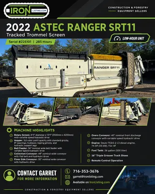 2022 ASTEC SRT11 Trommel Screen | Iron Listing (1)