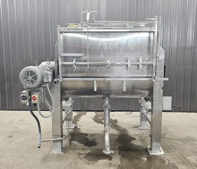 Used Feldmeier Ribbon Blender, 50 Cubic Feet, 304 Stainless Steel