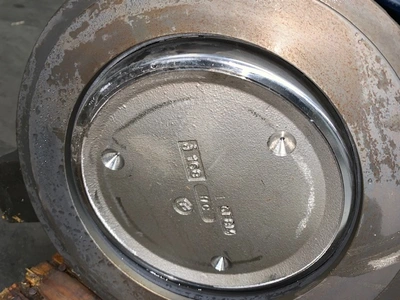 Jamesbury 8” CS/SS High Performance Butterfly Valve with Gear Operator, NEW Storeroom Spare