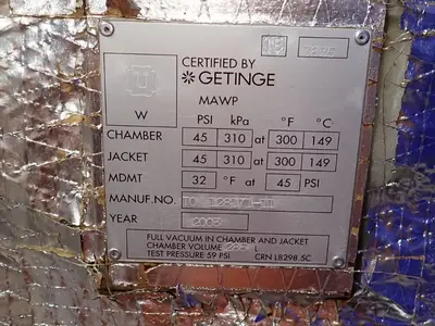 USED 2003 GETINGE SOURCING LLC 533/LS