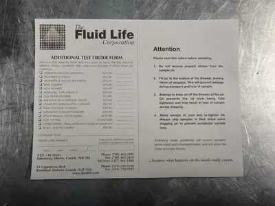 USED FLUID LIFE DD-001 DD001