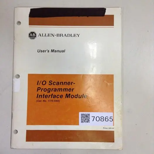 Used ALLEN BRADLEY 1775-6.5.2 Manuals Michigan US | Ideal Machinery #567410