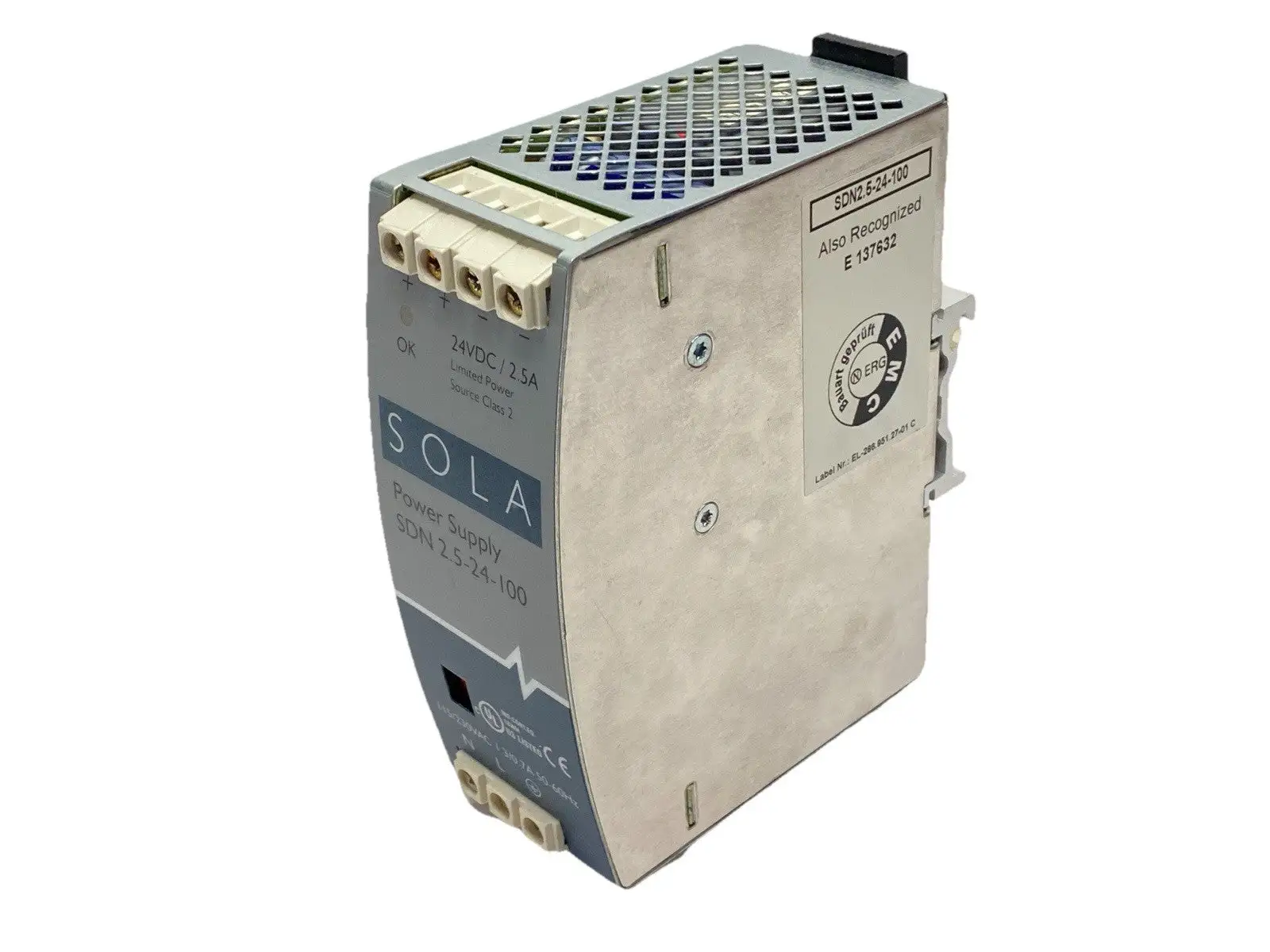 SDN2.5-24-100 | SolaHD  Power Supply 2.5A 24VDC - Used