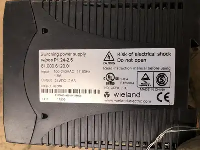Wieland wipos P1 24-2.5 Switching Mode Power Supply 24VDC 100-240VAC 47-63Hz