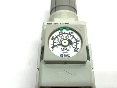SMC AW20K-N02CE-Z-B-X406 Modular Filter Regulator, Built-in Gauge - Used