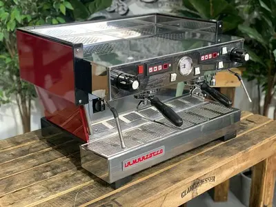 LA MARZOCCO LINEA CLASSIC 2 GROUP RED CHRONO TOUCH PADS ESPRESSO COFFEE MACHINE