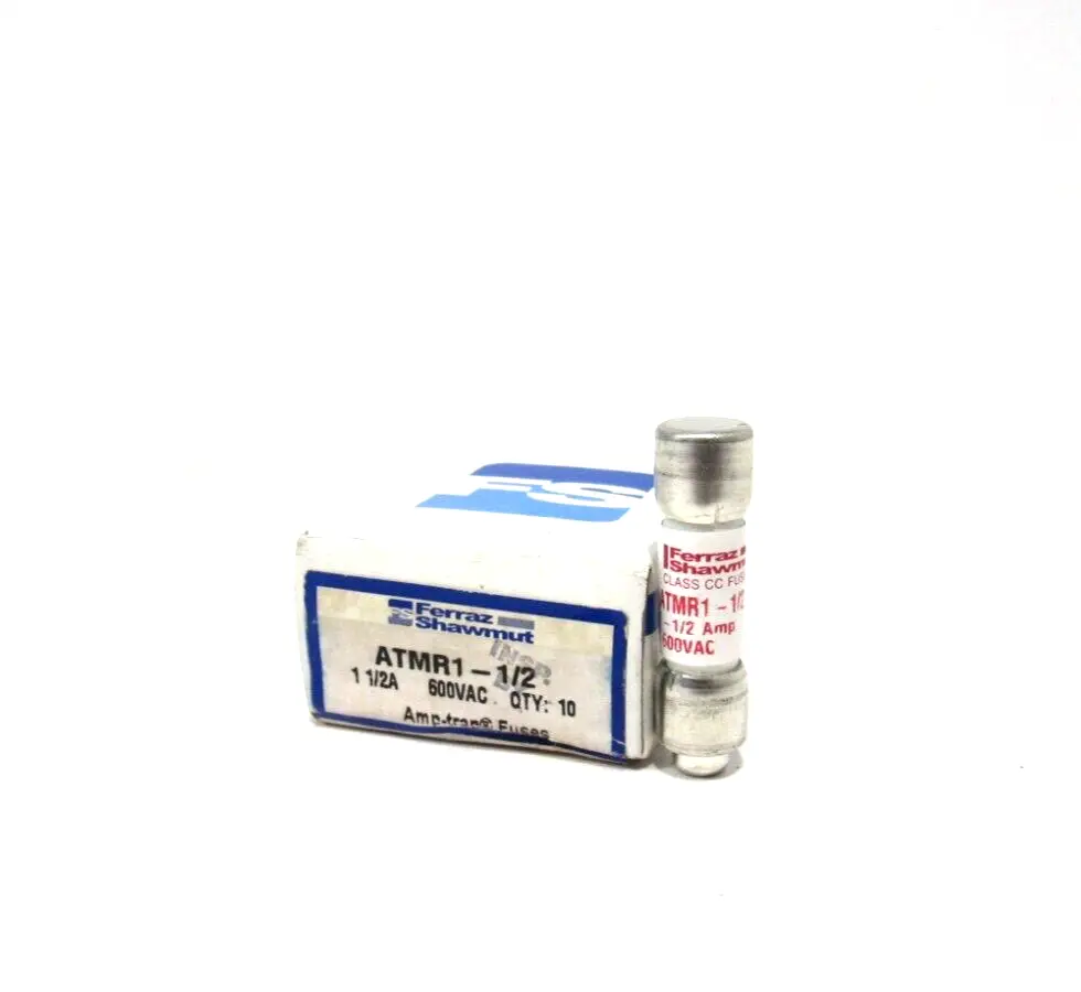 BOX OF 10 NEW FERRAZ SHAWMUT ATMR1-1/2 FUSES ATMR112