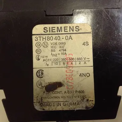 USED SIEMENS 3TH8040-0A