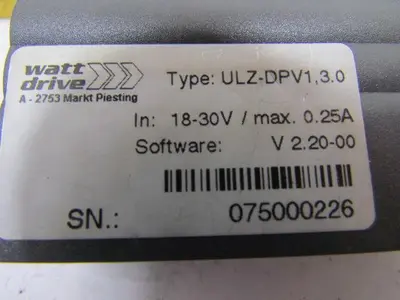 Watt Drive ULZ-DPV1,3.0 Profibus Communication Module 18-30V 0.25A V2.20-00