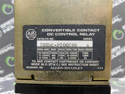 Allen Bradley 700DC-P200Z06 DC Control Relay Series A 115-125VDC Coil Used