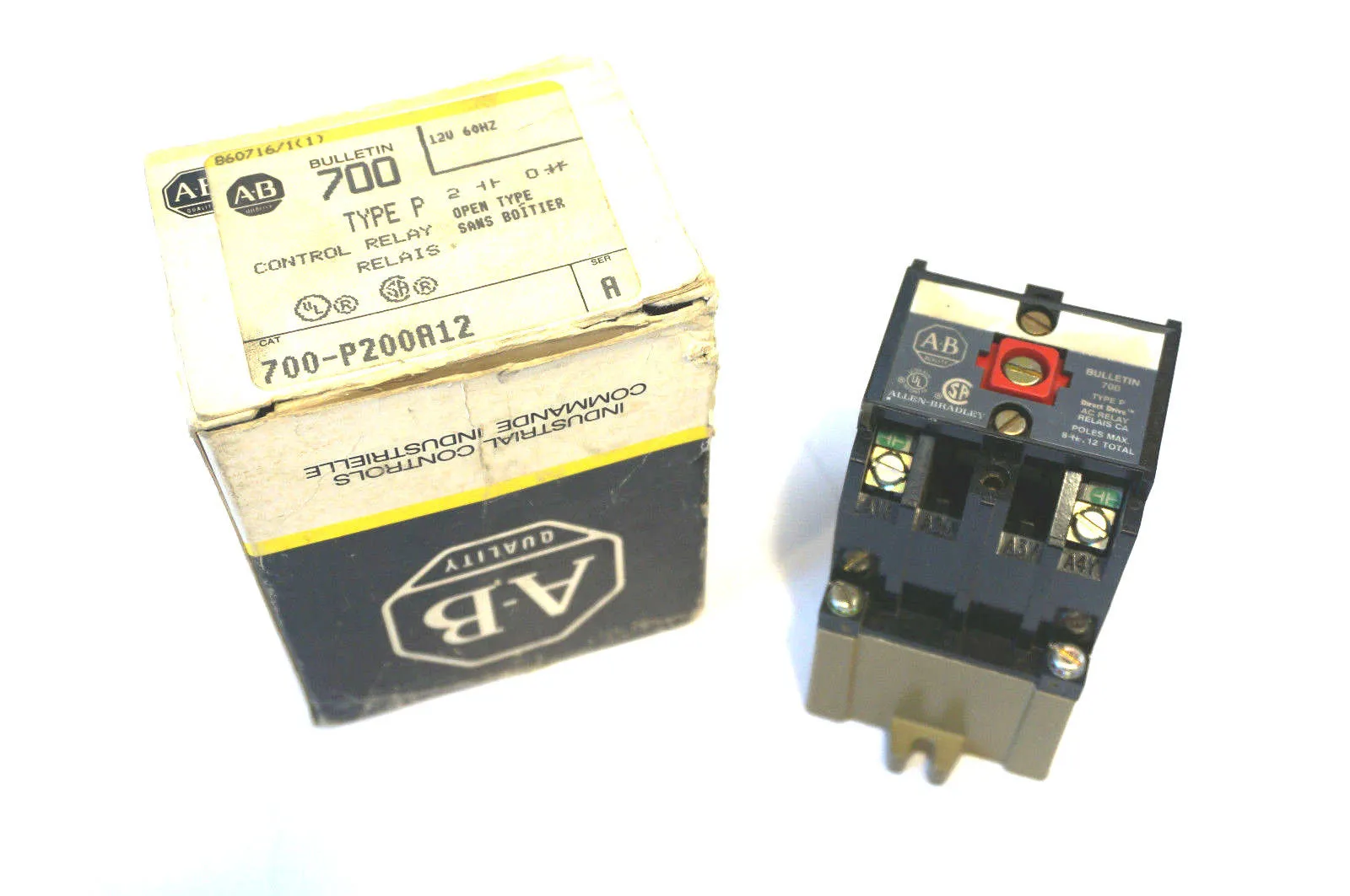 NEW ALLEN BRADLEY 700-P200A12 CONTROL RELAY SER.A 700P200A12