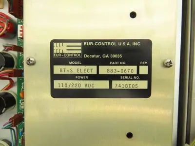 Eur-Control BT-S Elect Brightness Transmitter Probe Control Panel 883-0670