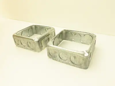 Crouse-Hinds TP428 4" Square Box Extension Ring 1-1/2" Deep w/Knockout Lot of 50