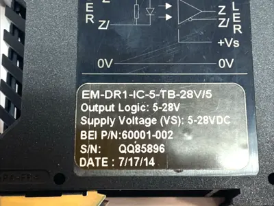 USED BEI OPTICAL ISOLATOR DUAL CHANNEL 5V 1MHZ EM-DR1-IC-50TB-28V/5
